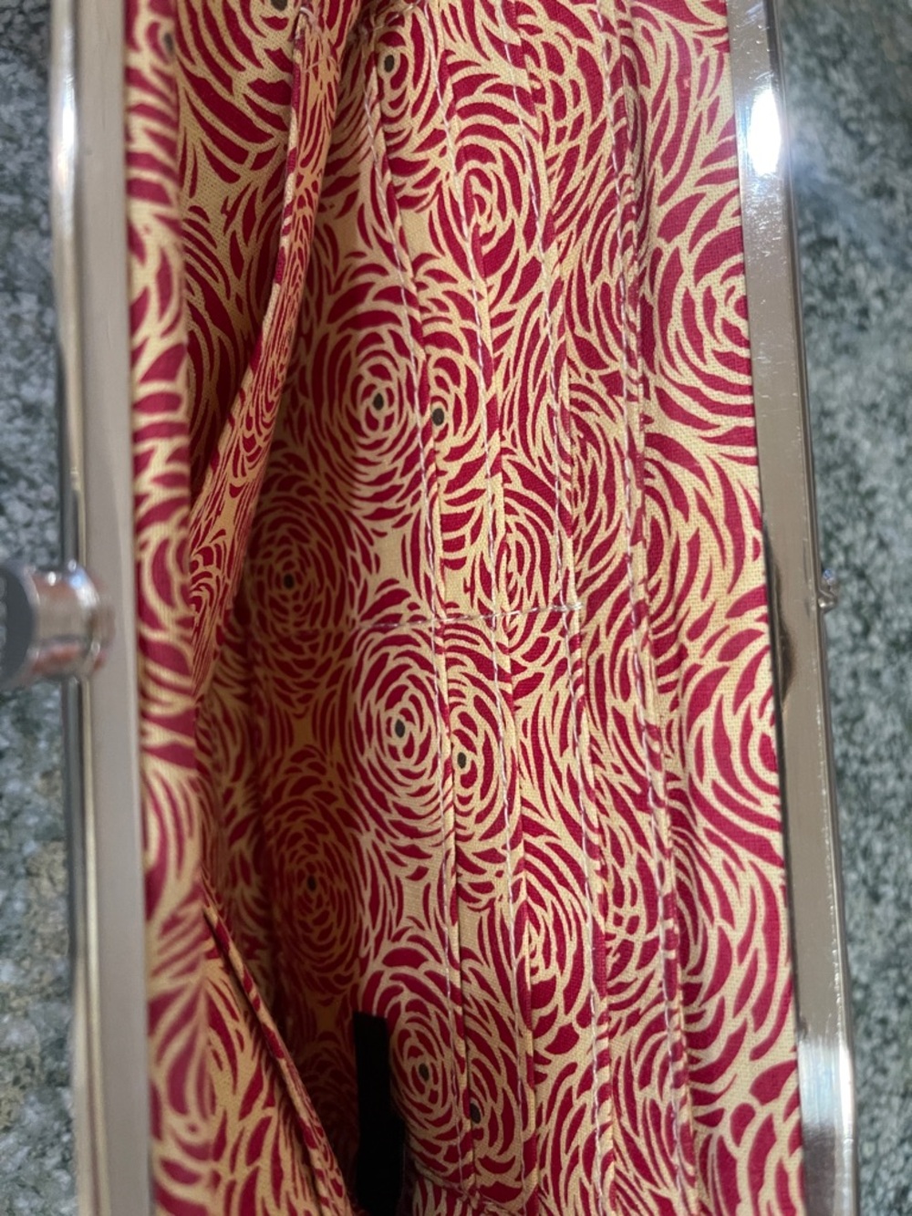 HOBO Lauren Double Frame Leather Clutch Wallet - Red - Picture 6 of 8